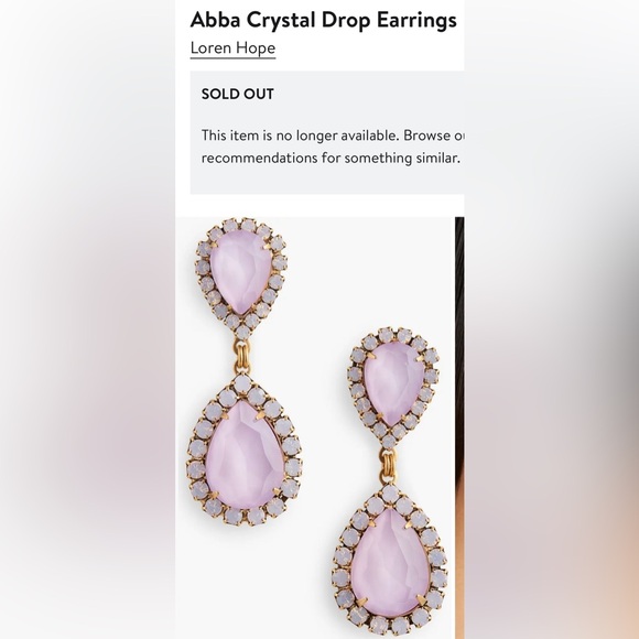 GORGEOUS, Like New Loren Hope Abba Crystal Light Blue Drop Earrings - Picture 14 of 14